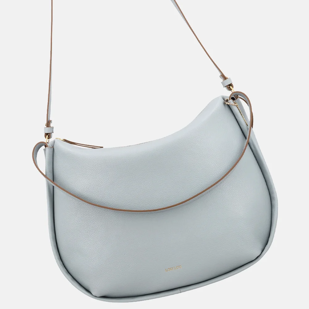 Loulou Essentiels Lou schoudertas blue aura bij Duifhuizen