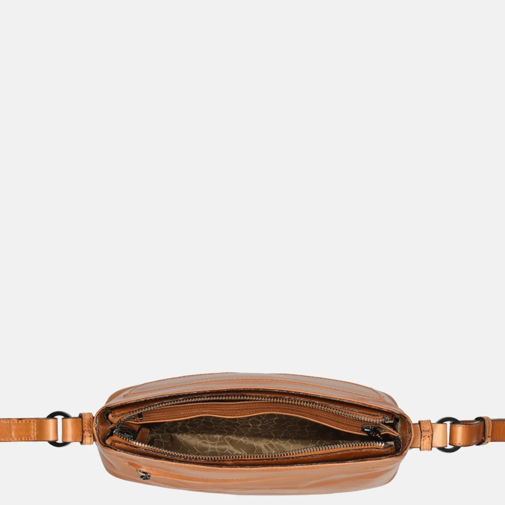 Claudio Ferrici Pelle Vecchia crossbody tas cognac bij Duifhuizen