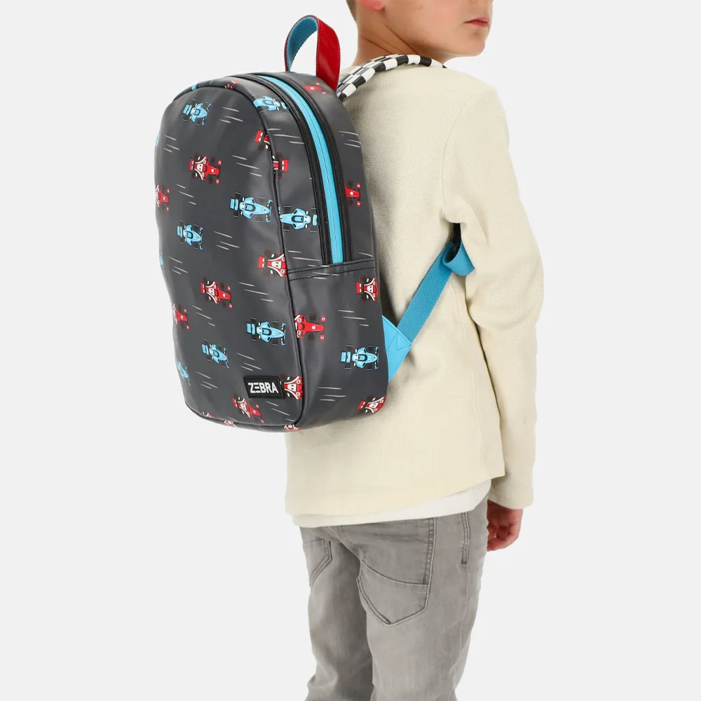 Zebra Trends kinderrugzak raceauto zwart bij Duifhuizen