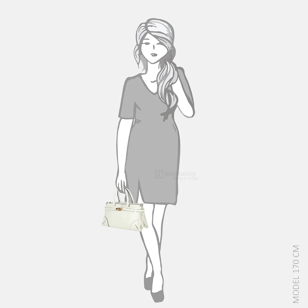 Flora & Co handtas lak white bij Duifhuizen