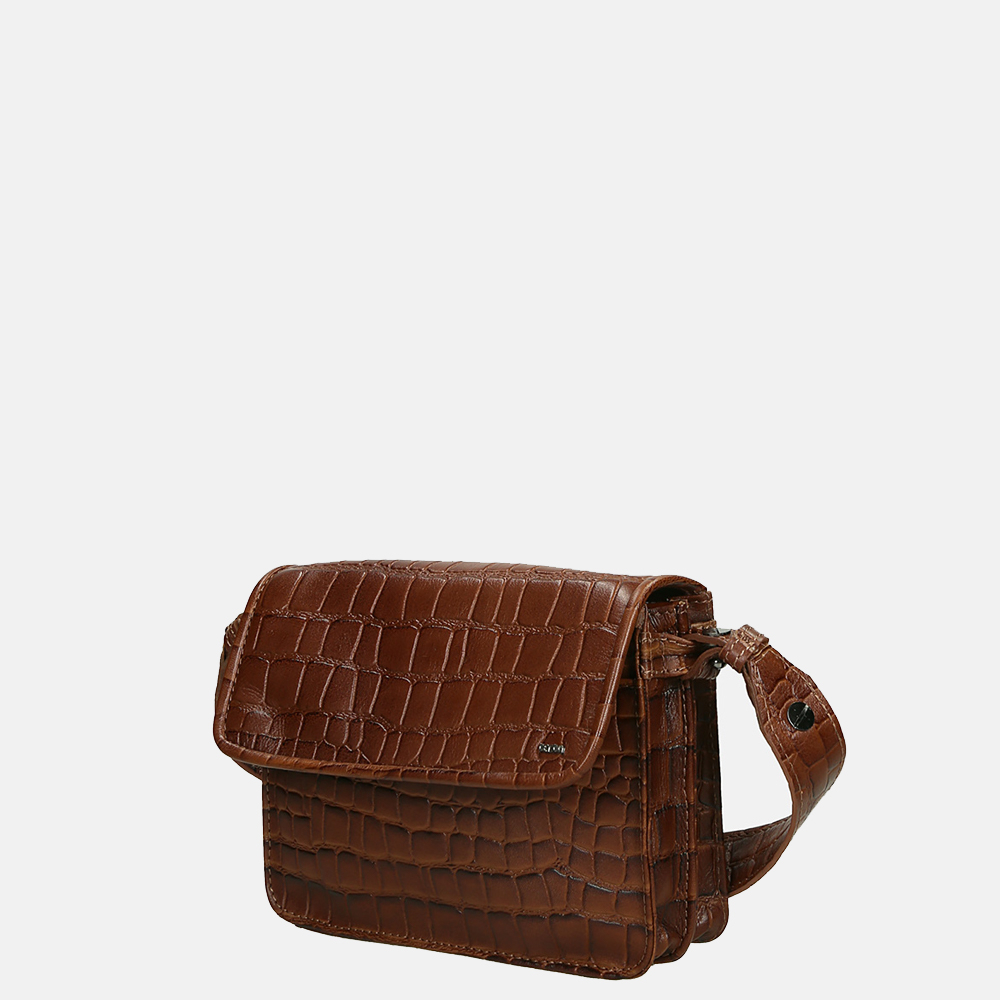Berba Laguna crossbody tas croco cognac bij Duifhuizen
