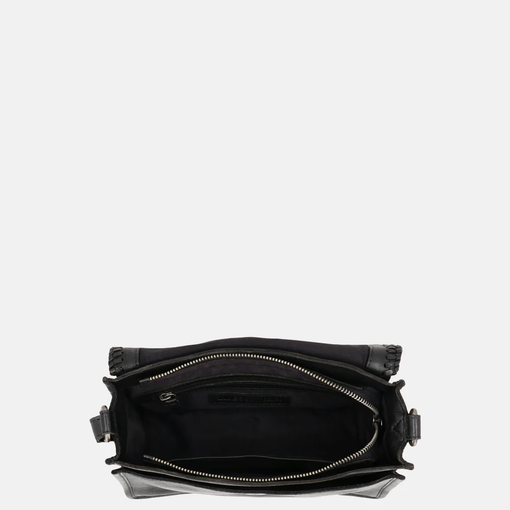 Hide & Stitches Country crossbody tas overslag zwart bij Duifhuizen