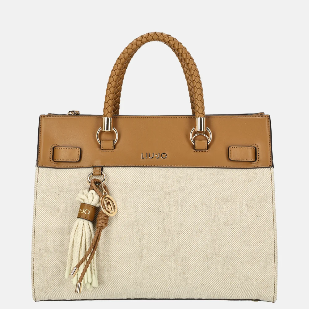 Liu Jo Manhattan tote shopper bedrukt M naturale bij Duifhuizen