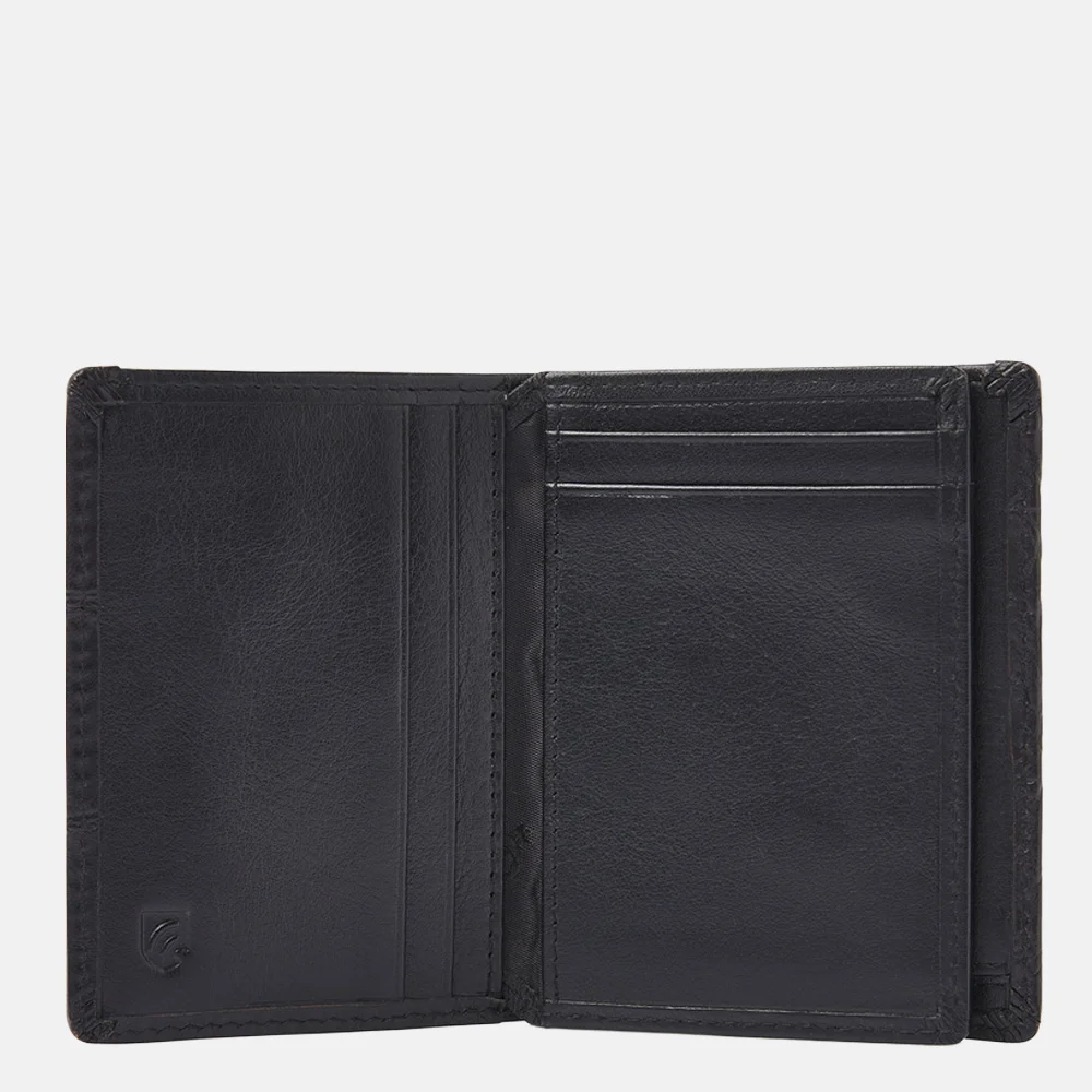 Castelijn en Beerens mini wallet pasjeshouder croco black bij Duifhuizen