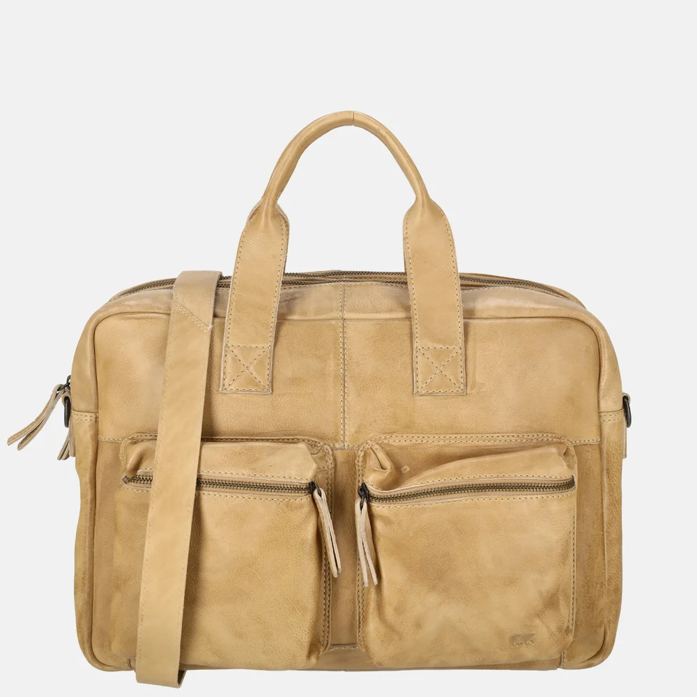 Bear Design laptoptas beige bij Duifhuizen