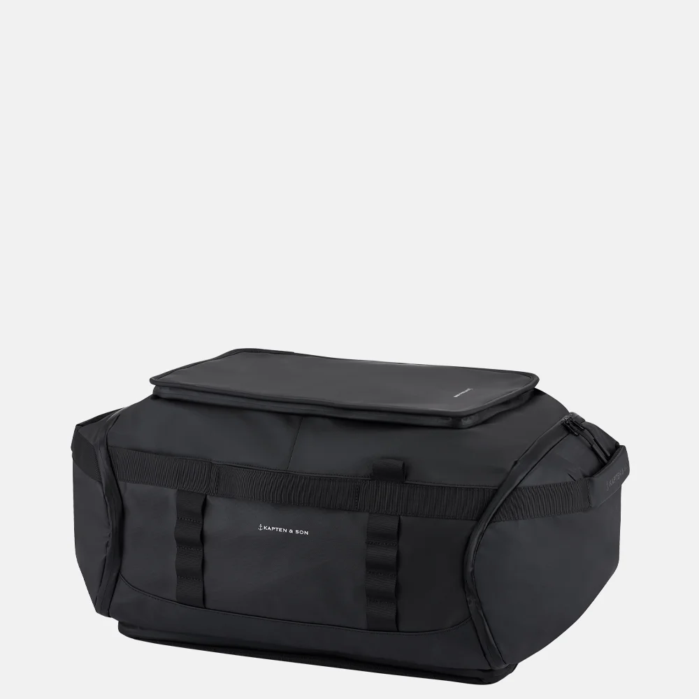 Kapten & Son Lisbon duffle rugzak all black bij Duifhuizen