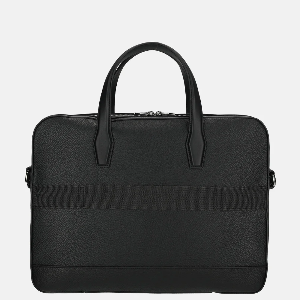 Tommy Hilfiger Central slim laptoptas 16 inch black bij Duifhuizen