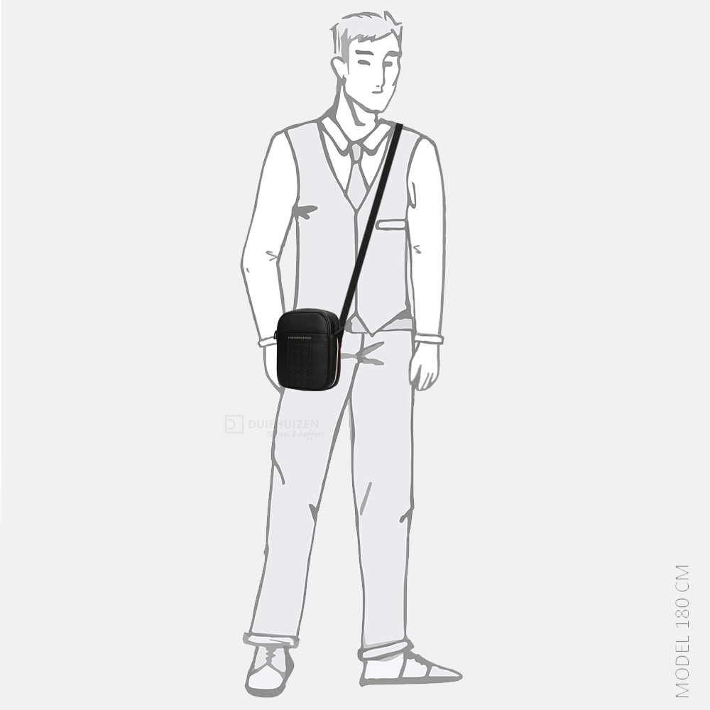 Tommy Hilfiger Central Reporter crossbody tas black bij Duifhuizen
