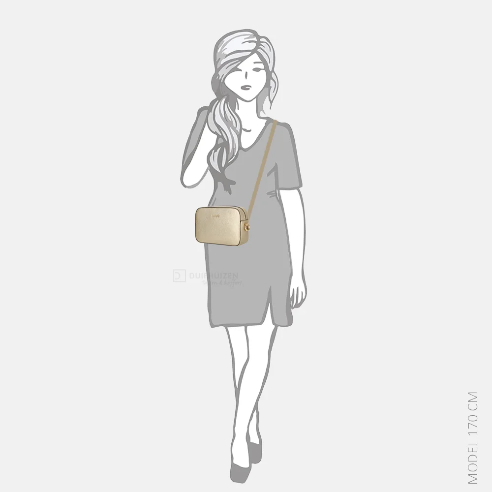 Liu Jo Manhattan camera case crossbody tas M light gold bij Duifhuizen