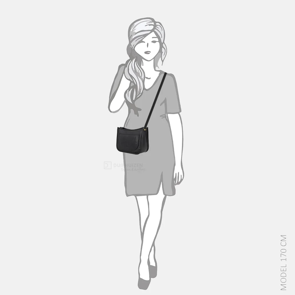 Hide & Stitches Jura crossbody tas zwart bij Duifhuizen