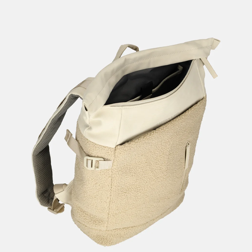 Kapten & Son Aarhus laptoprugzak teddy fleece bij Duifhuizen