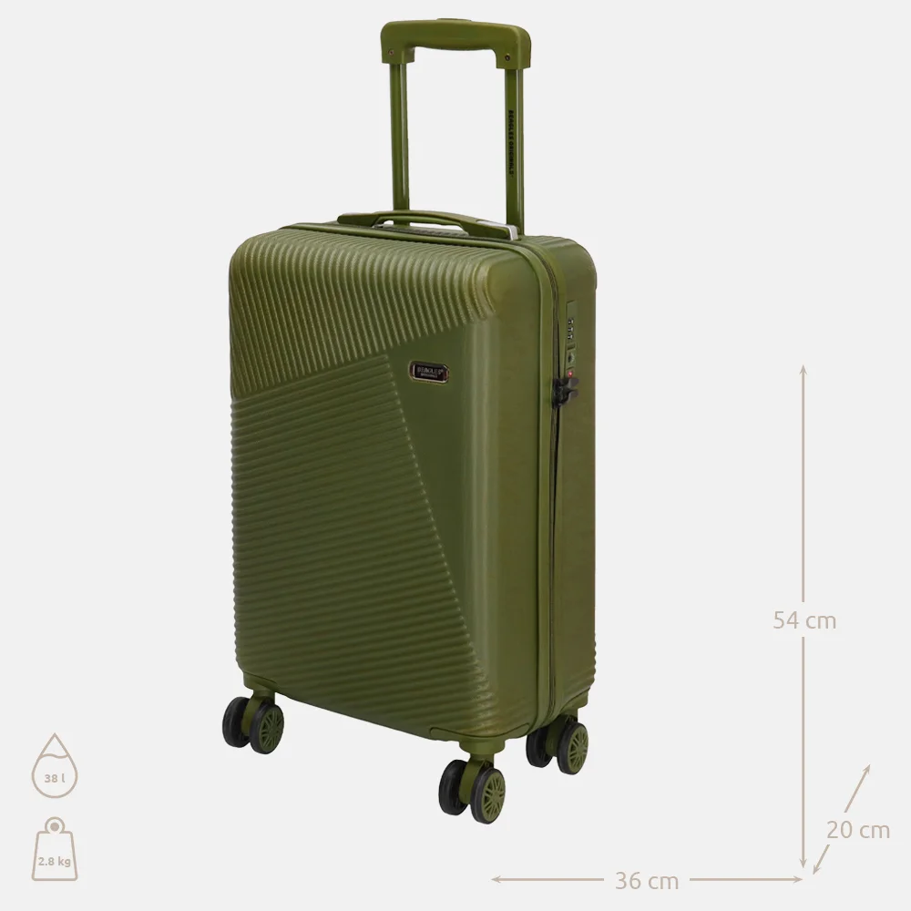 Beagles Originals spinner handbagage koffer 55 cm olive bij Duifhuizen