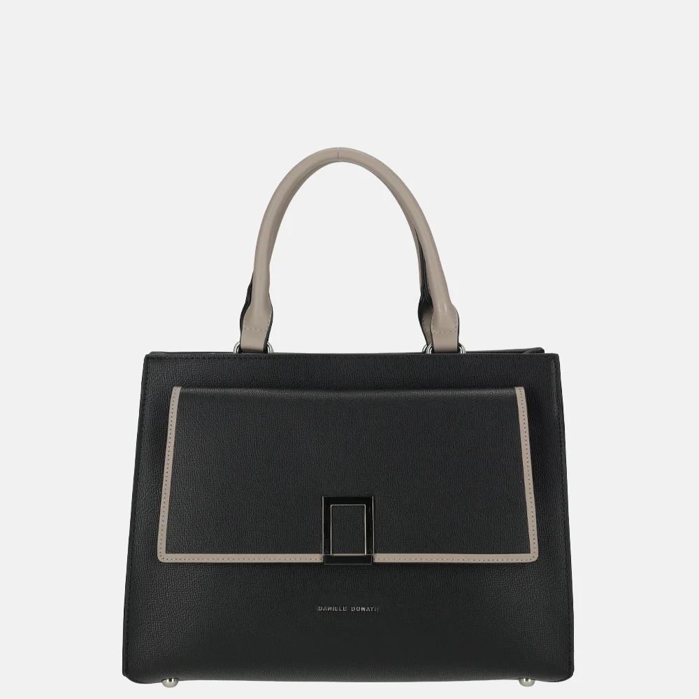 Daniele Donati Saffiano handtas black bij Duifhuizen