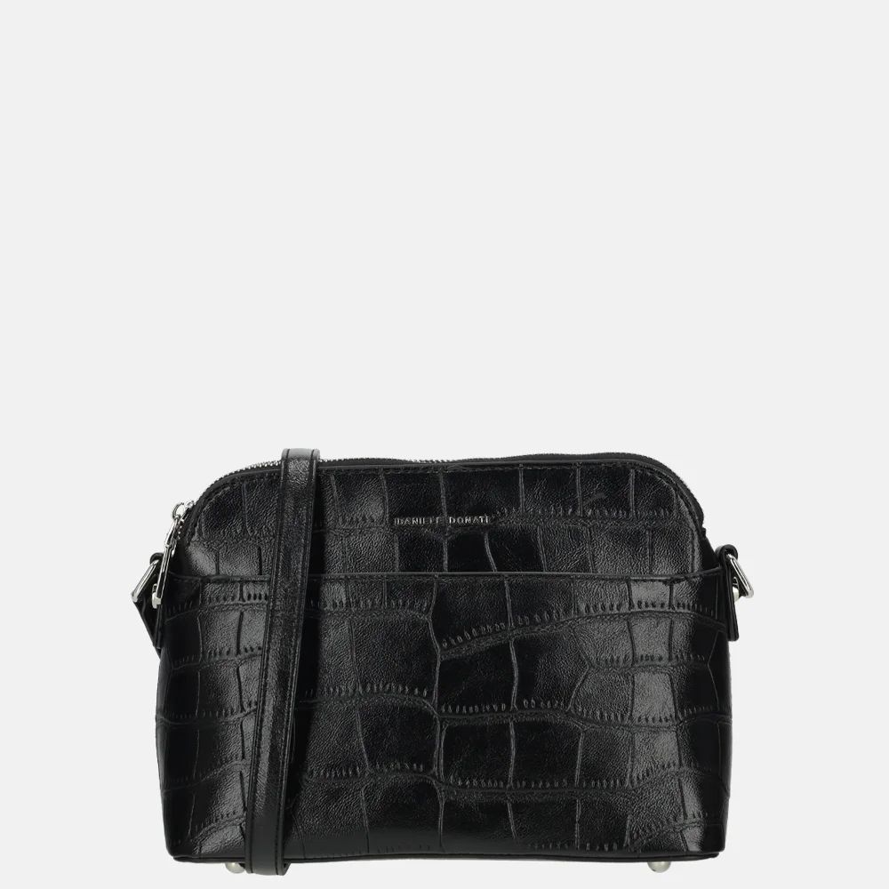 Daniele Donati crossbody tas croco black
