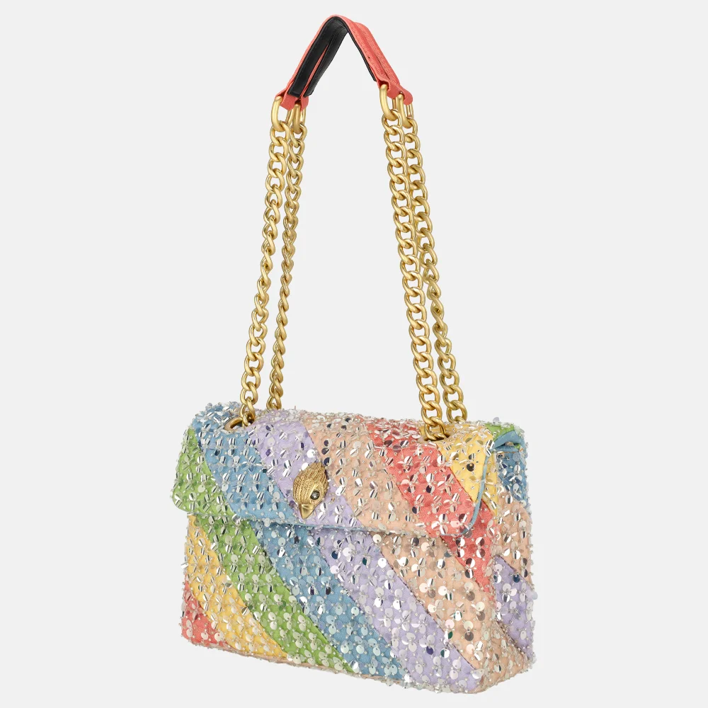 Kurt Geiger Kensington schoudertas rainbow lovertjes M multi/other bij Duifhuizen