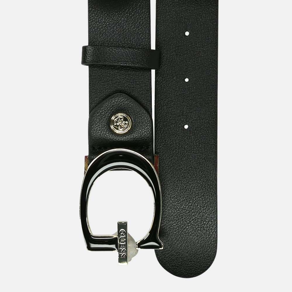 Guess riem 3.5 cm black bij Duifhuizen