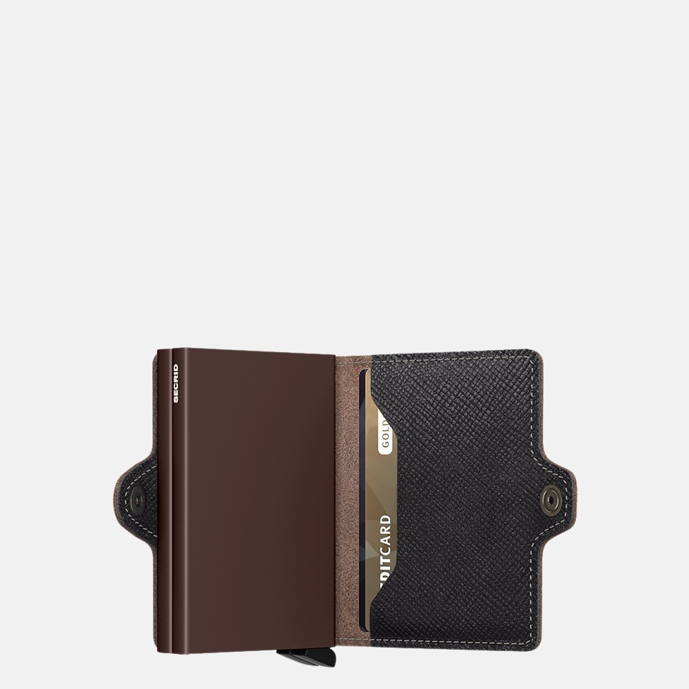 Secrid Twinwallet pasjeshouder saffiano brown bij Duifhuizen