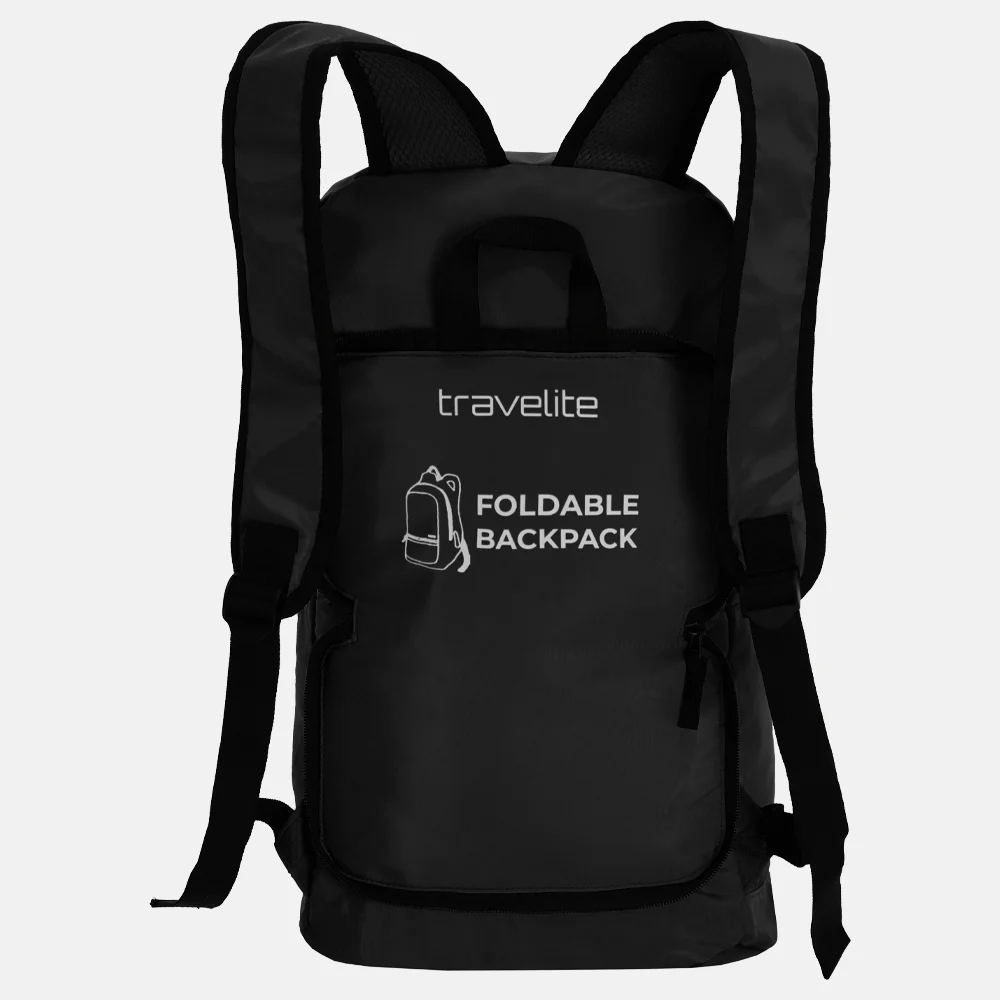 Travelite opvouwbare rugzak black bij Duifhuizen