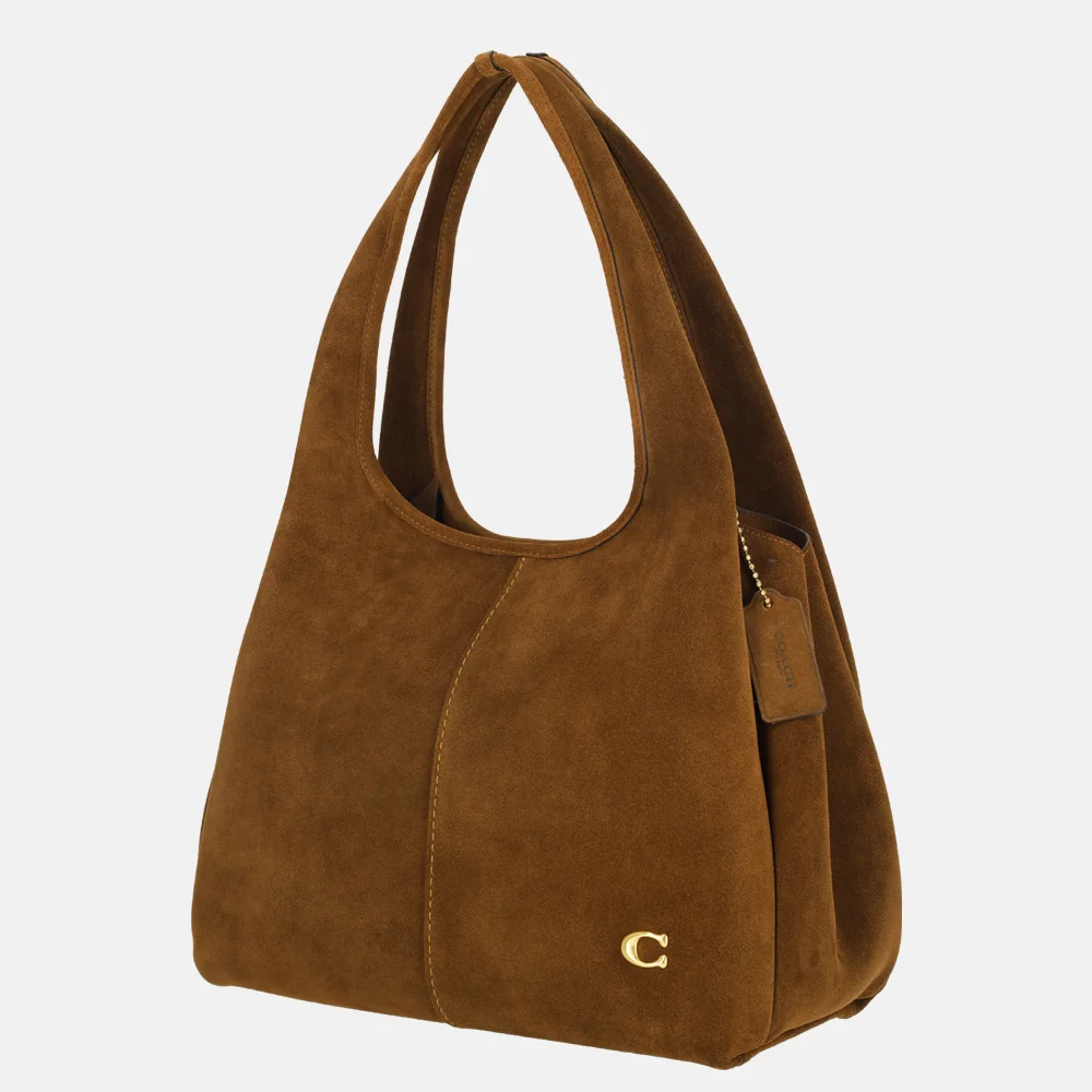 Coach Lana schoudertas M warm brown (goud) bij Duifhuizen