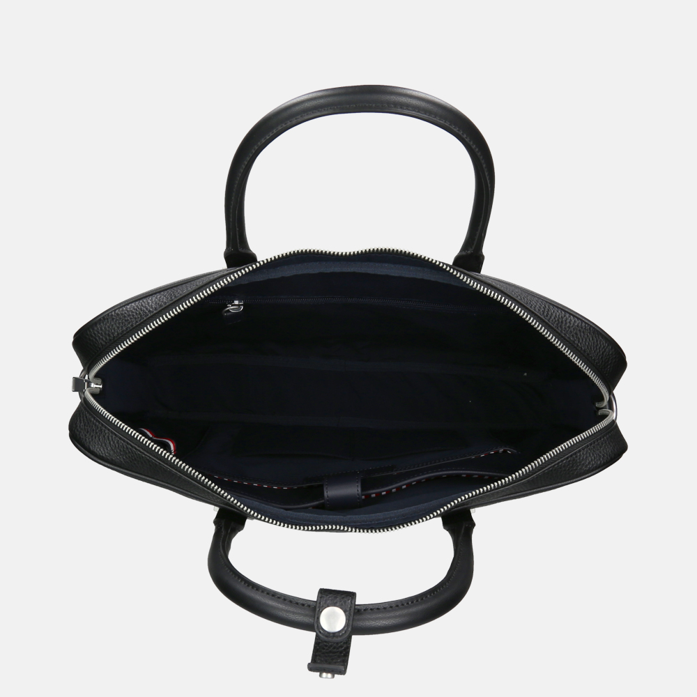Tommy Hilfiger Downtown Slim laptoptas black bij Duifhuizen