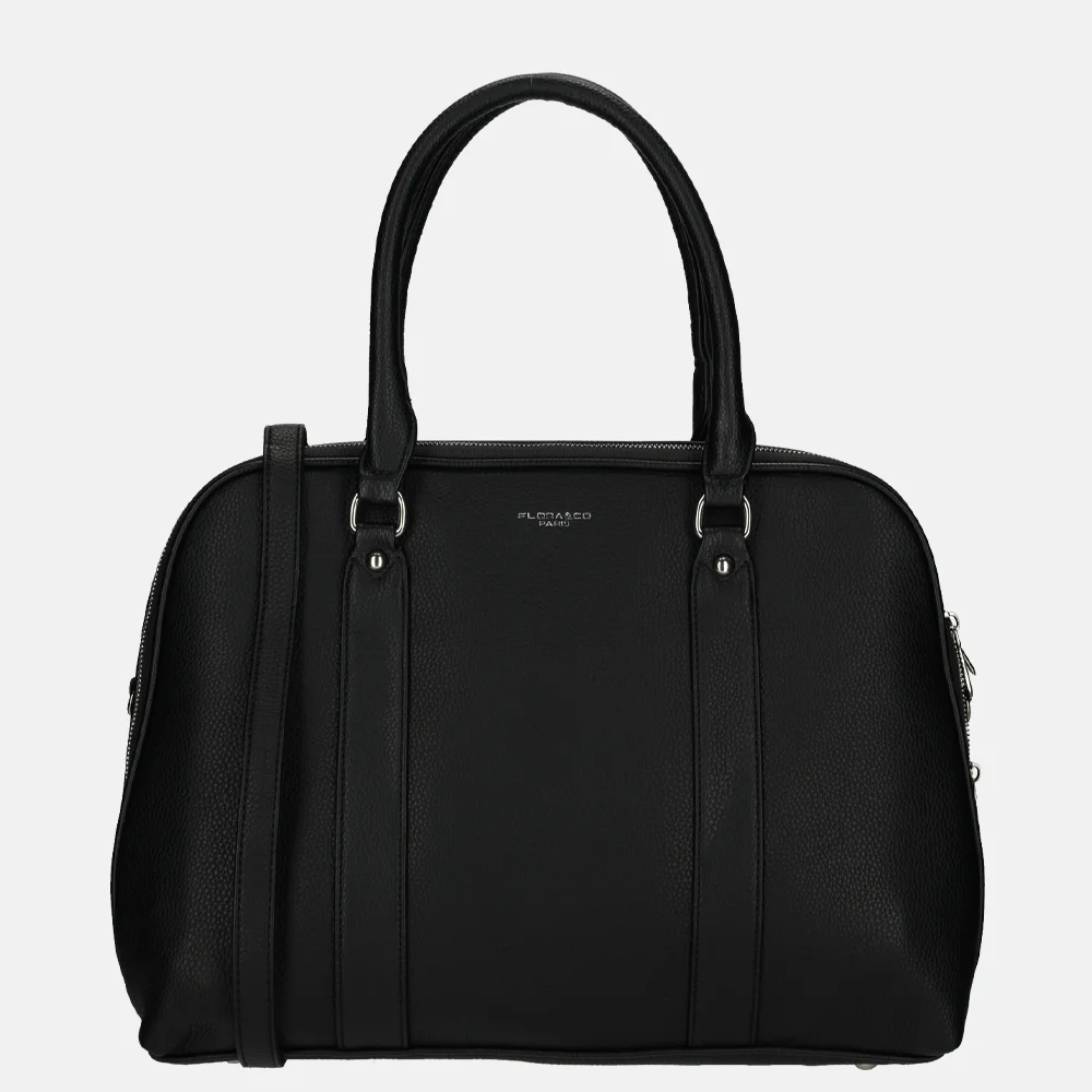 Flora & Co shopper met laptopvak black