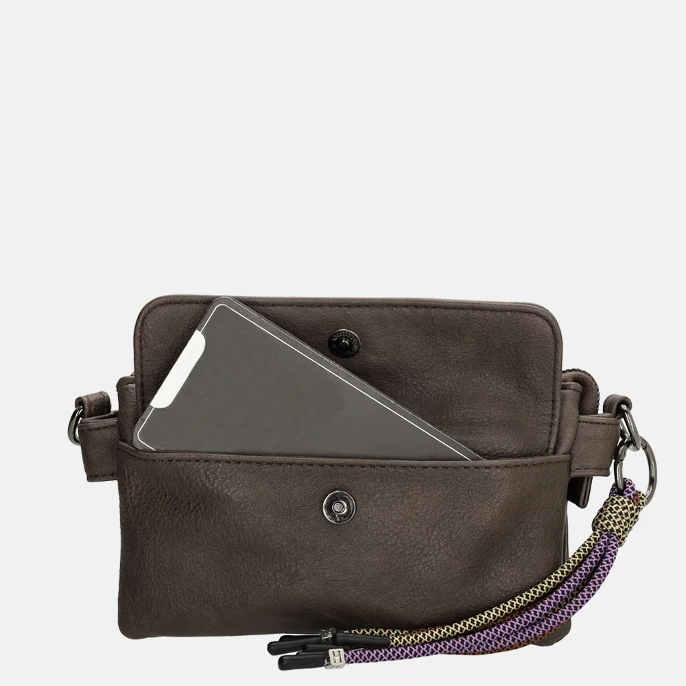 Charm London Tottingham crossbody tas S donkerbruin bij Duifhuizen