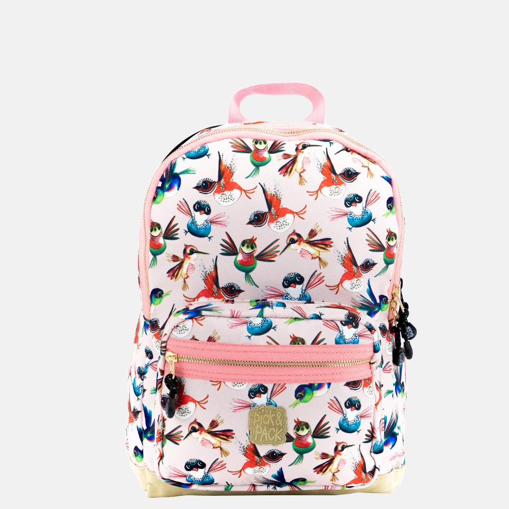 Pick & Pack Birds kinderrugzak M soft pink bij Duifhuizen