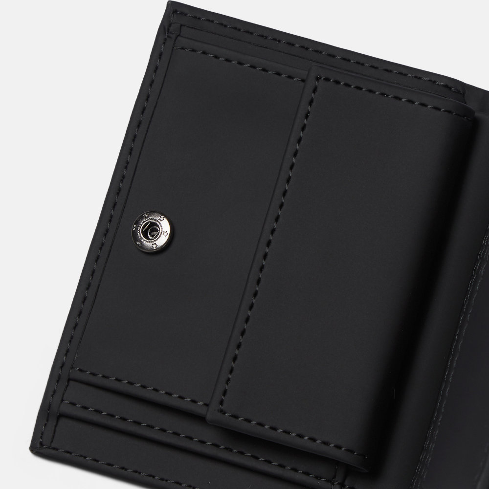 Rains Folded Wallet billfold black bij Duifhuizen
