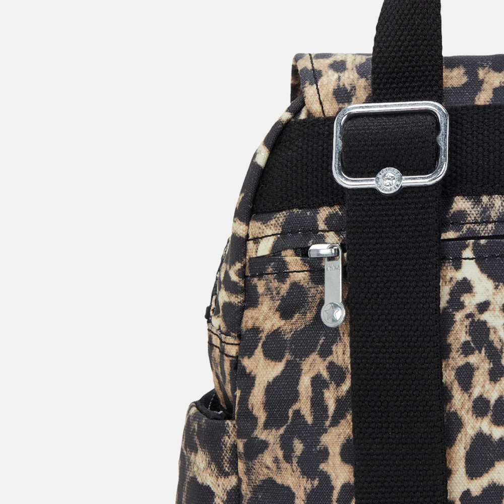 Kipling City Zip rugzak mini wild leopard bij Duifhuizen