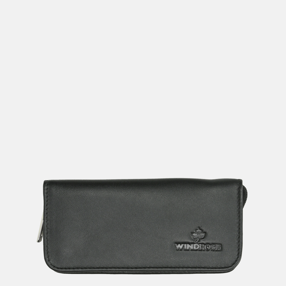 Windrose manicure etui S nappa zwart