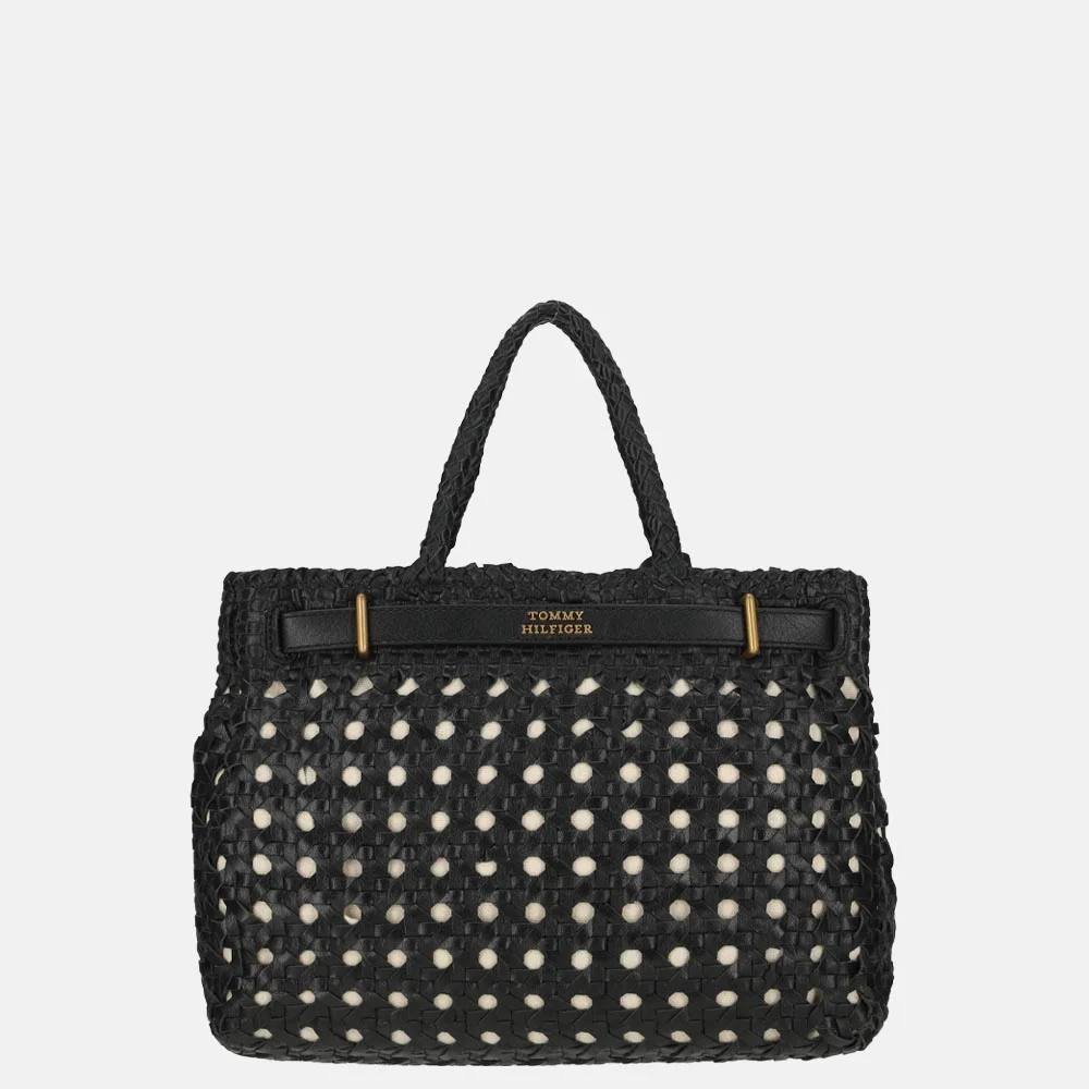 Tommy Hilfiger American Icon handtas gevlochten black bij Duifhuizen