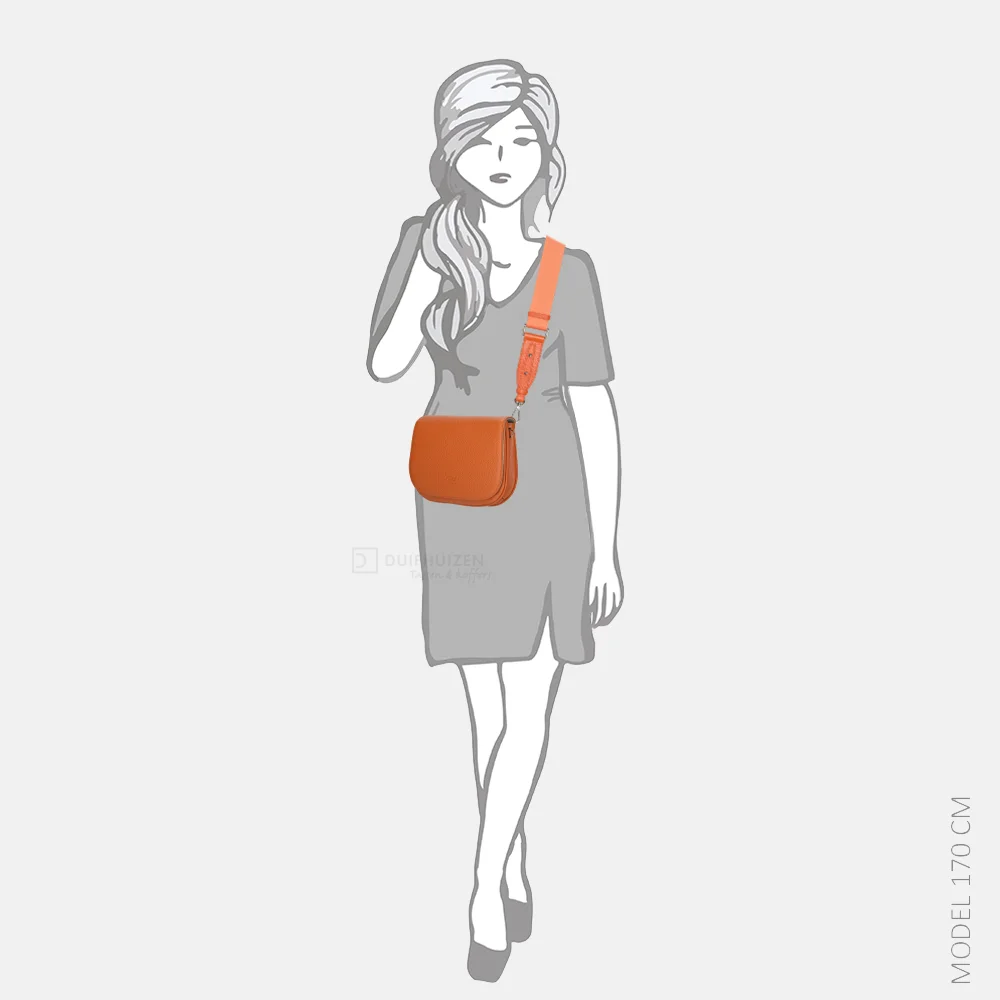 Crinkles crossbody tas orange bij Duifhuizen
