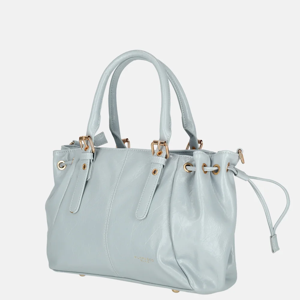 Flora & Co handtas lak blue clair bij Duifhuizen