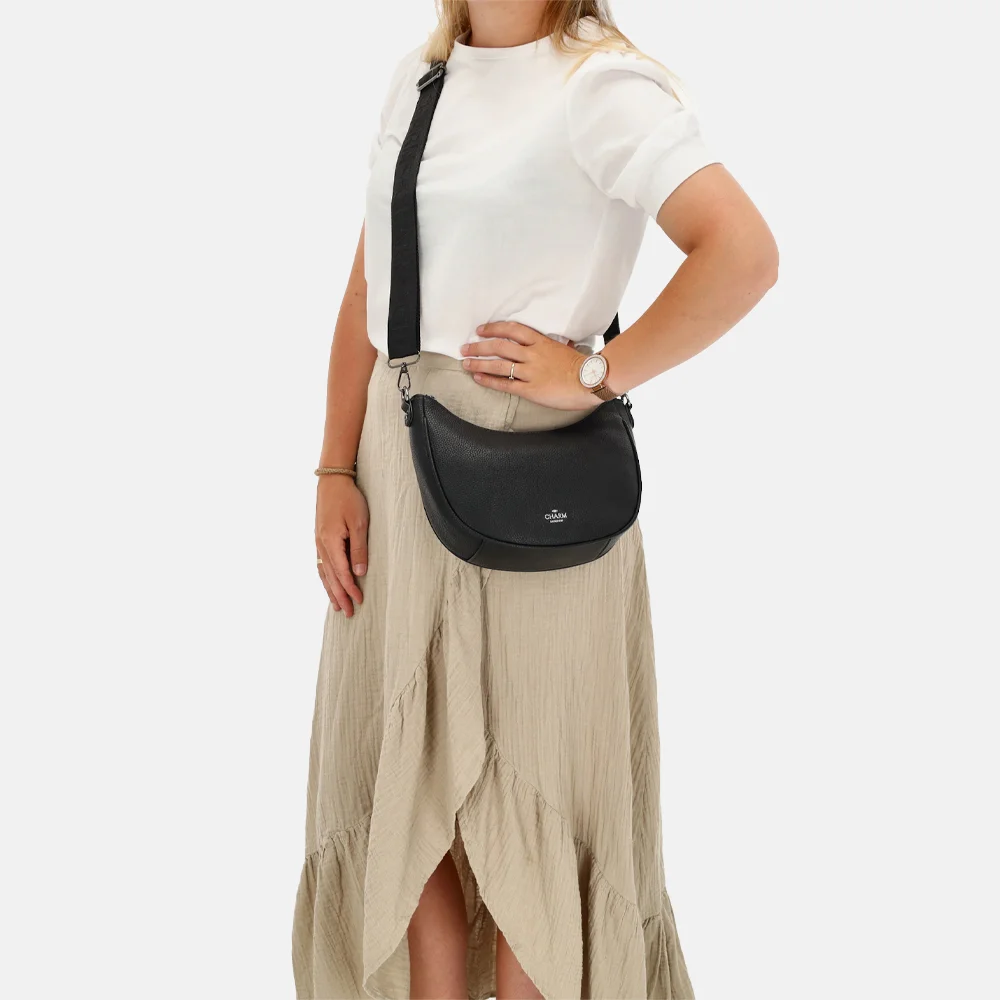 Charm London Montmartre schoudertas zwart bij Duifhuizen