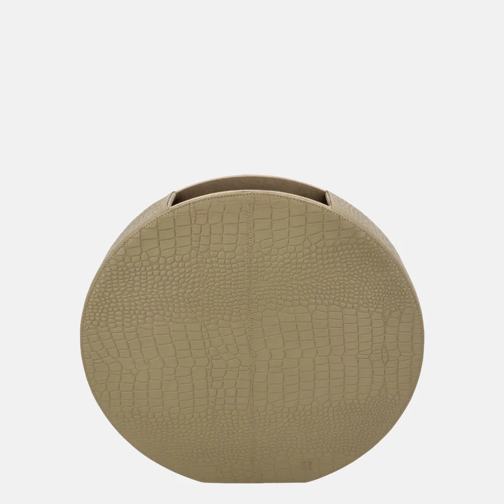 Chamada leren vaas croco medium taupe
