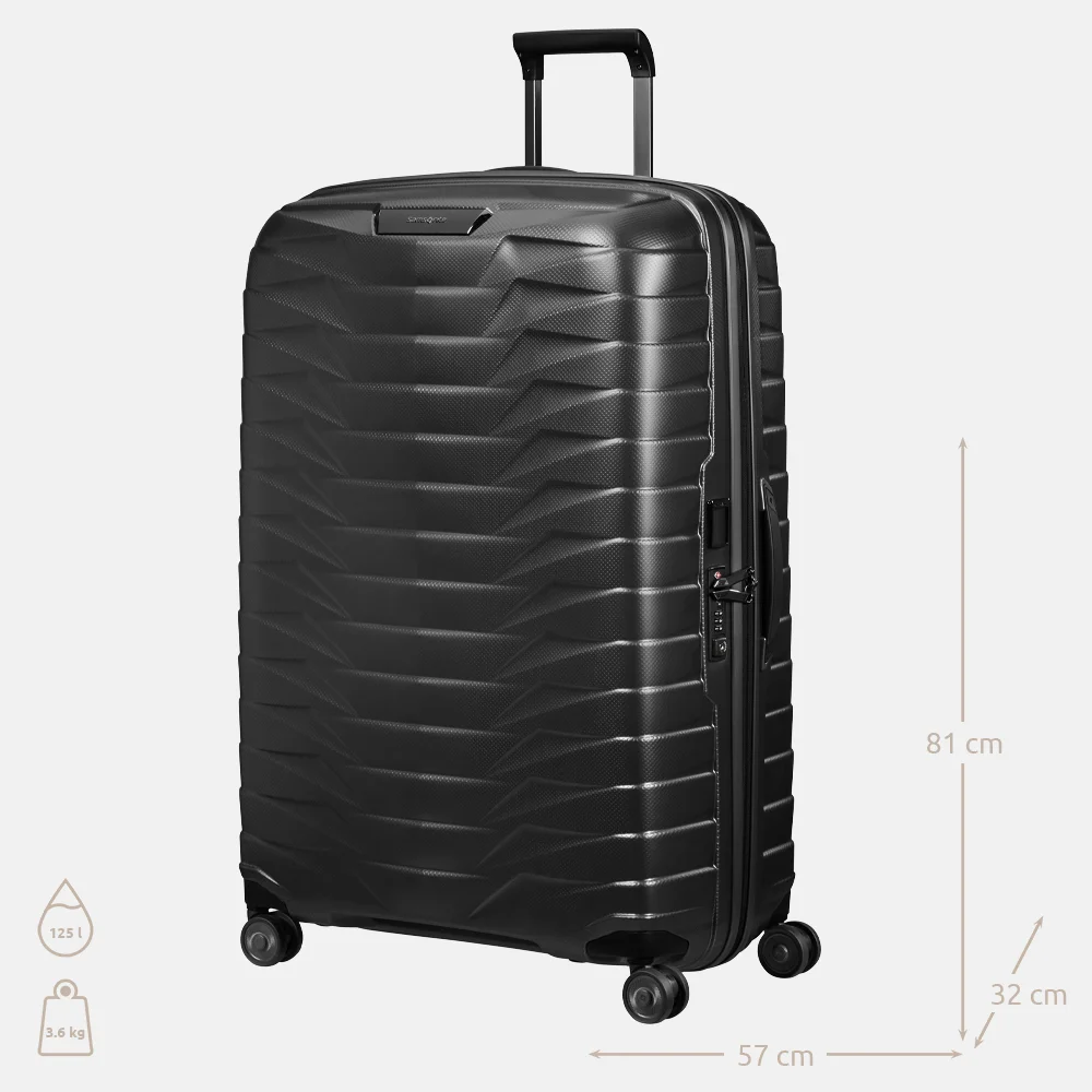 Samsonite Proxis spinner reiskoffer 81 cm matt graphite bij Duifhuizen