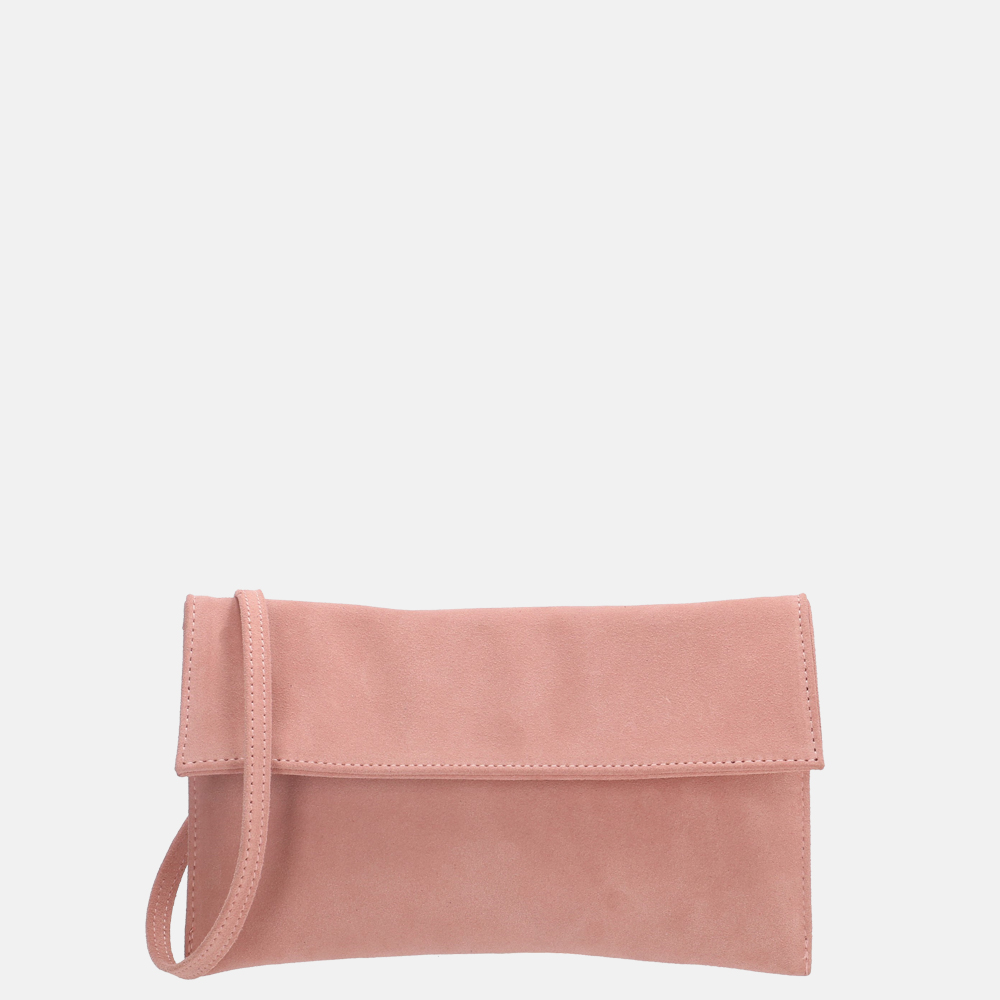 Charm London Leather Elisa clutch oud rose bij Duifhuizen