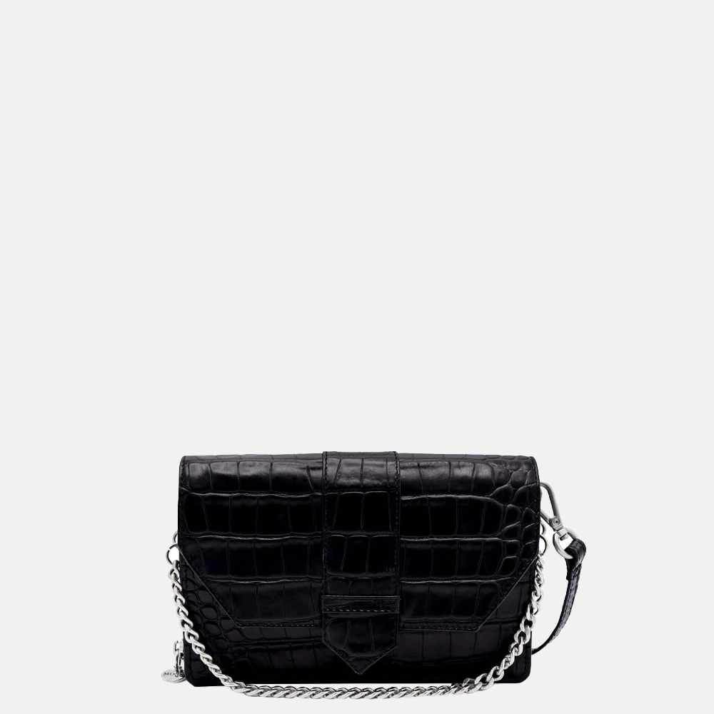 MÖSZ Kris crossbody tas black /silver croco