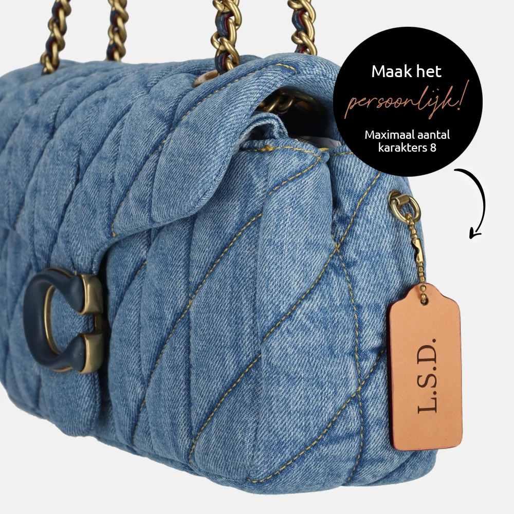 Coach Tabby Quilted schoudertas 26' denim indigo bij Duifhuizen