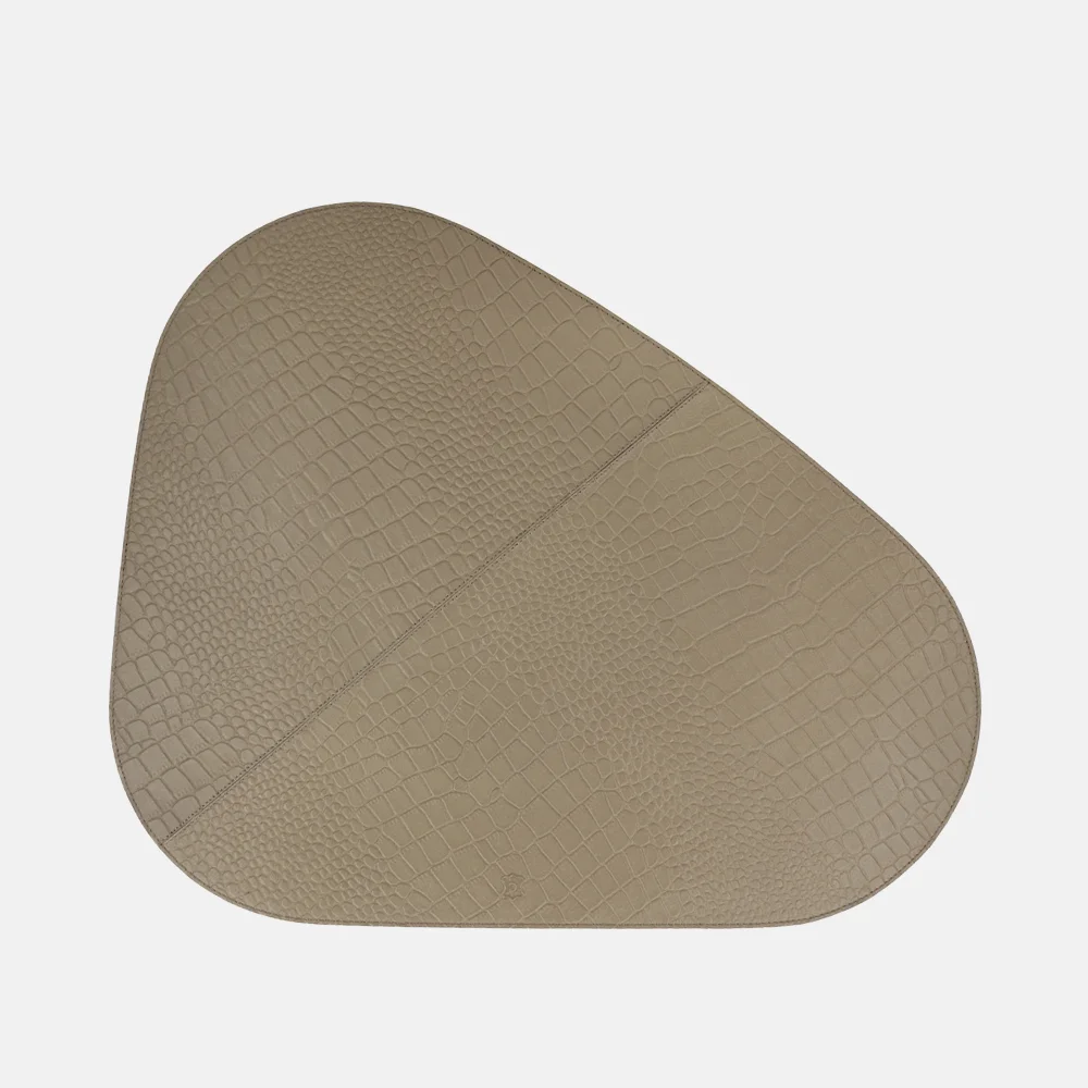 Chamada leren placemats organisch croco (2 stuks) taupe