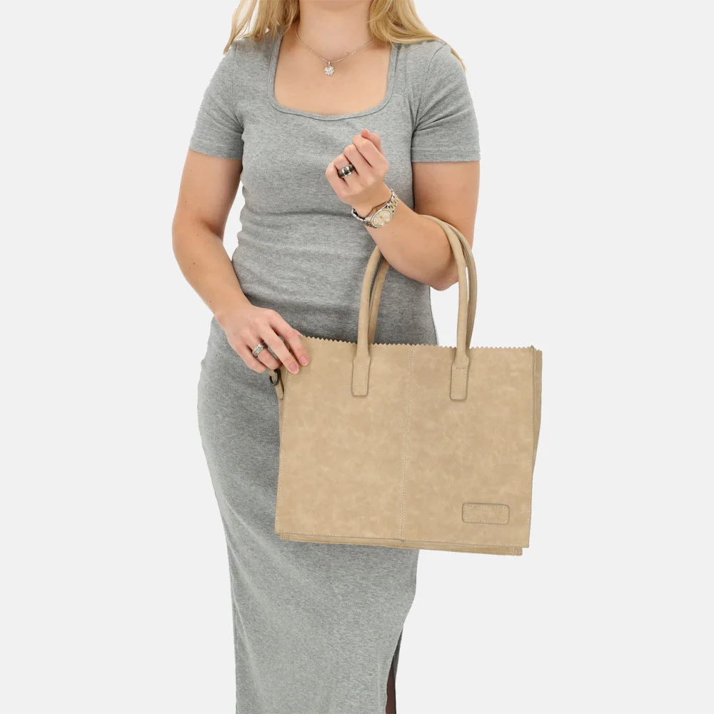 Zebra Trends Lisa shopper taupe bij Duifhuizen