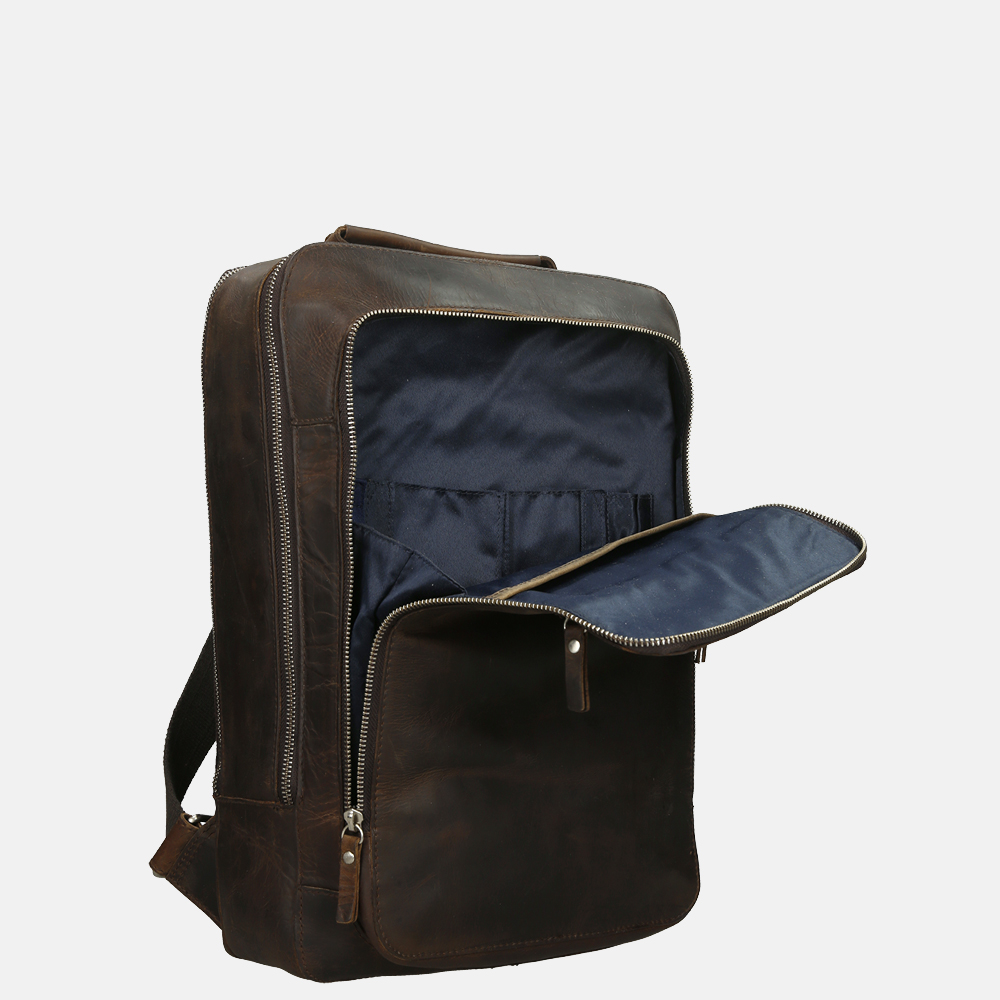Leonhard Heyden Salisbury rugzak 15 inch brown bij Duifhuizen