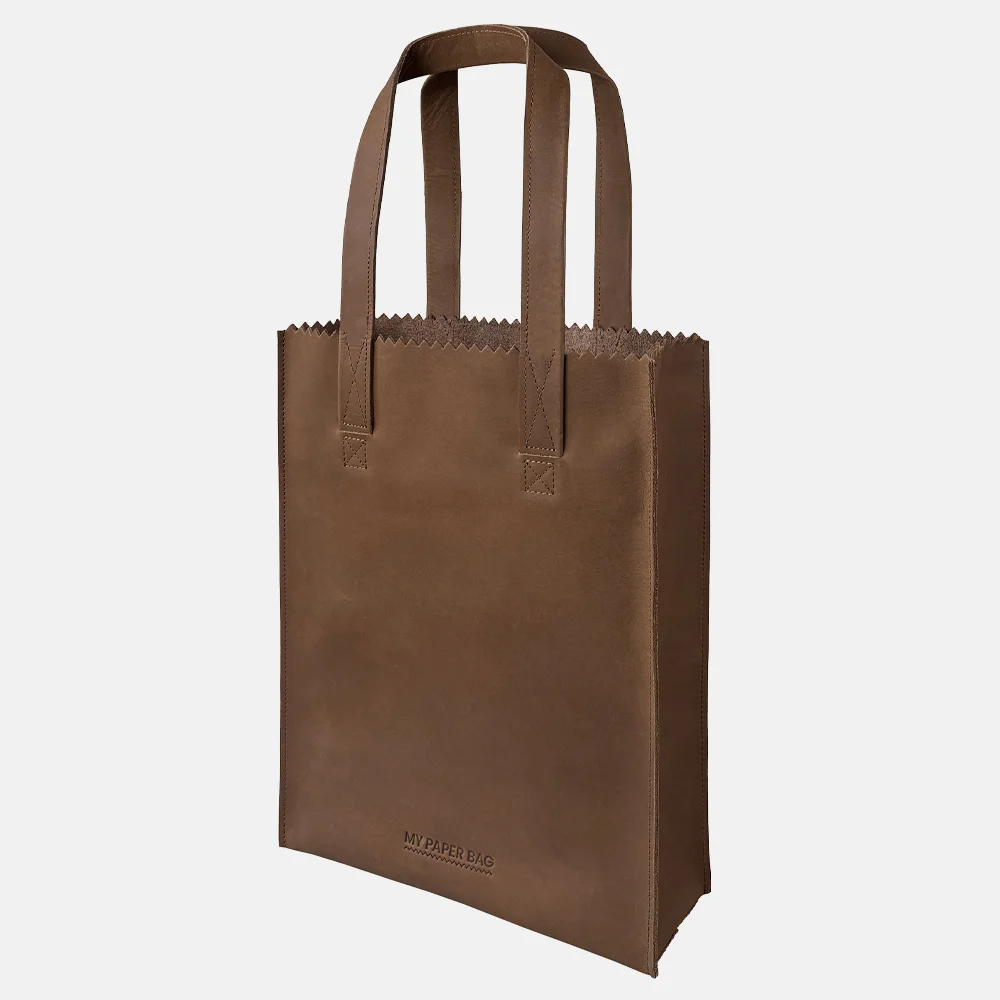 My paper bag shopper hazel brown bij Duifhuizen