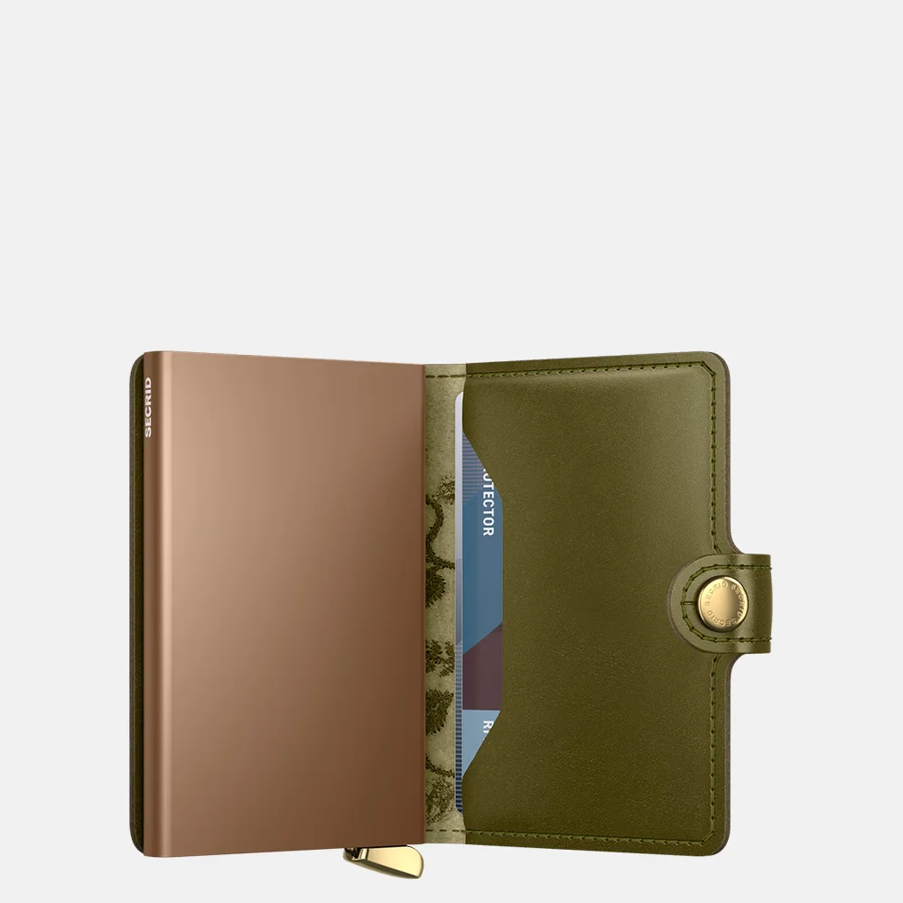 Secrid Premium Miniwallet Stitch pasjeshouder floral olive bij Duifhuizen