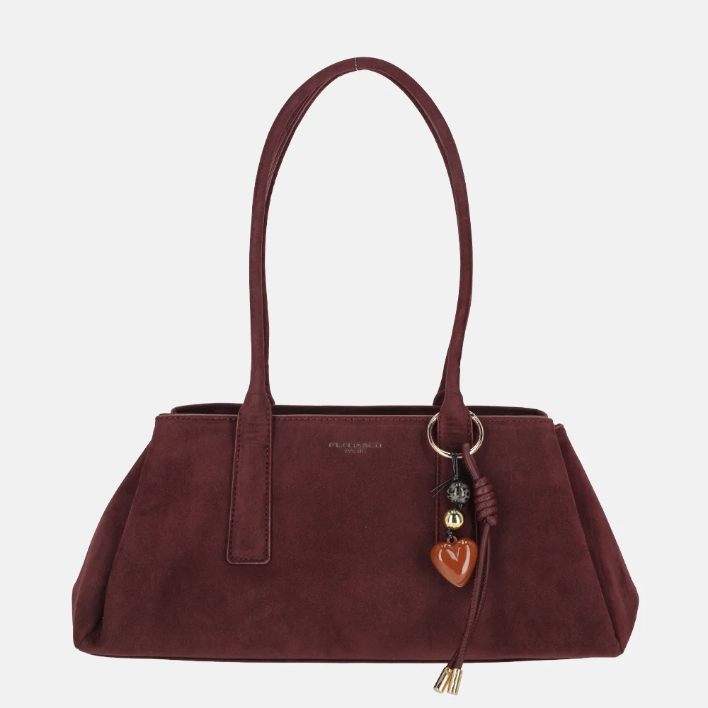 Flora & Co schoudertas suedine bordeaux