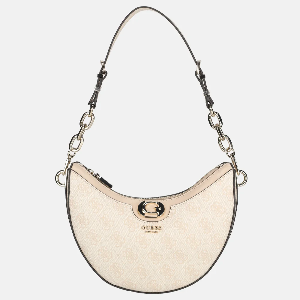 Guess Orlina schoudertas sand logo bij Duifhuizen