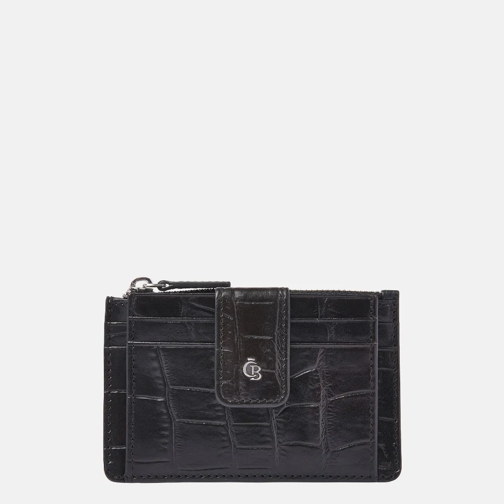 Castelijn en Beerens mini wallet pasjeshouder croco black