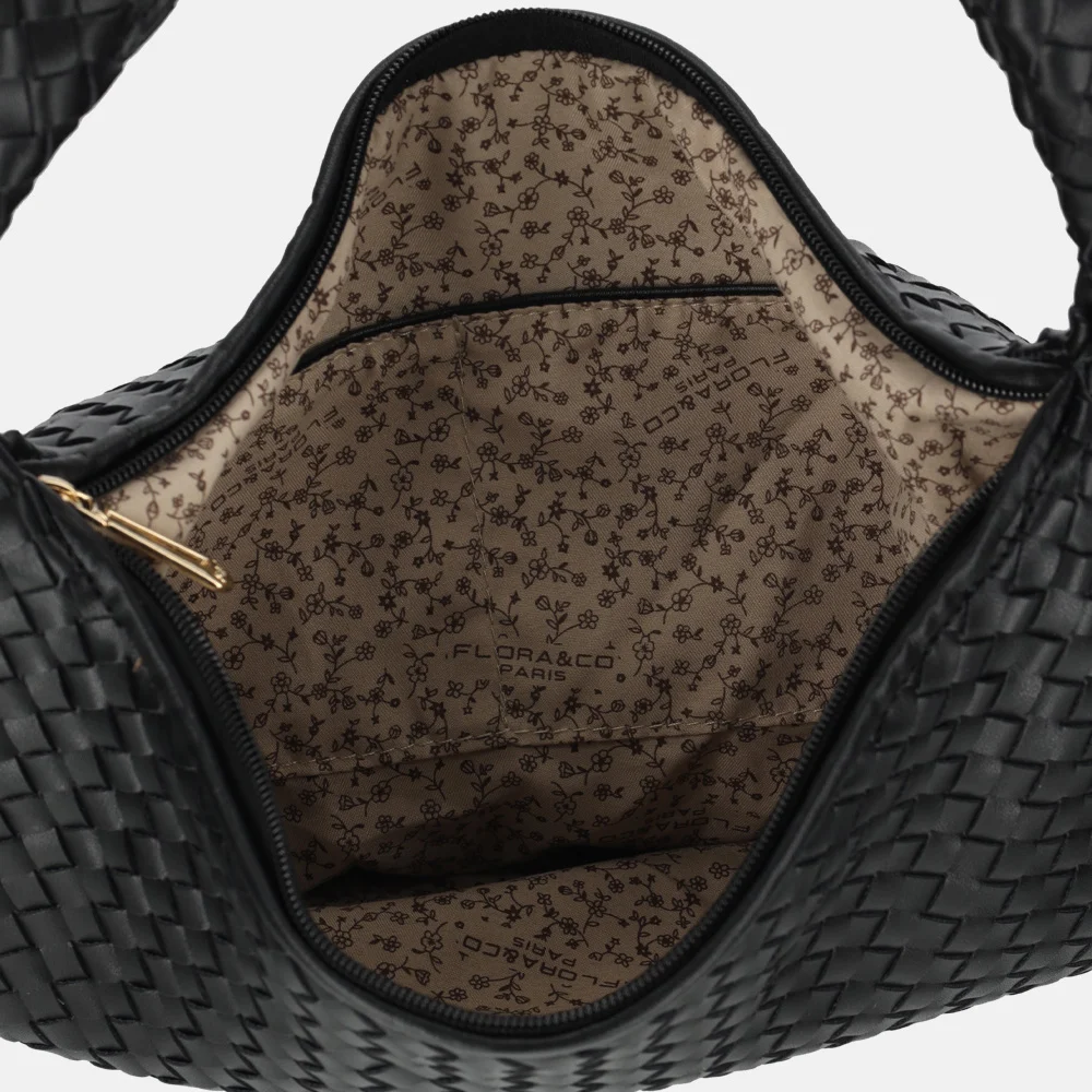 Flora & Co buideltas vlechtwerk black bij Duifhuizen