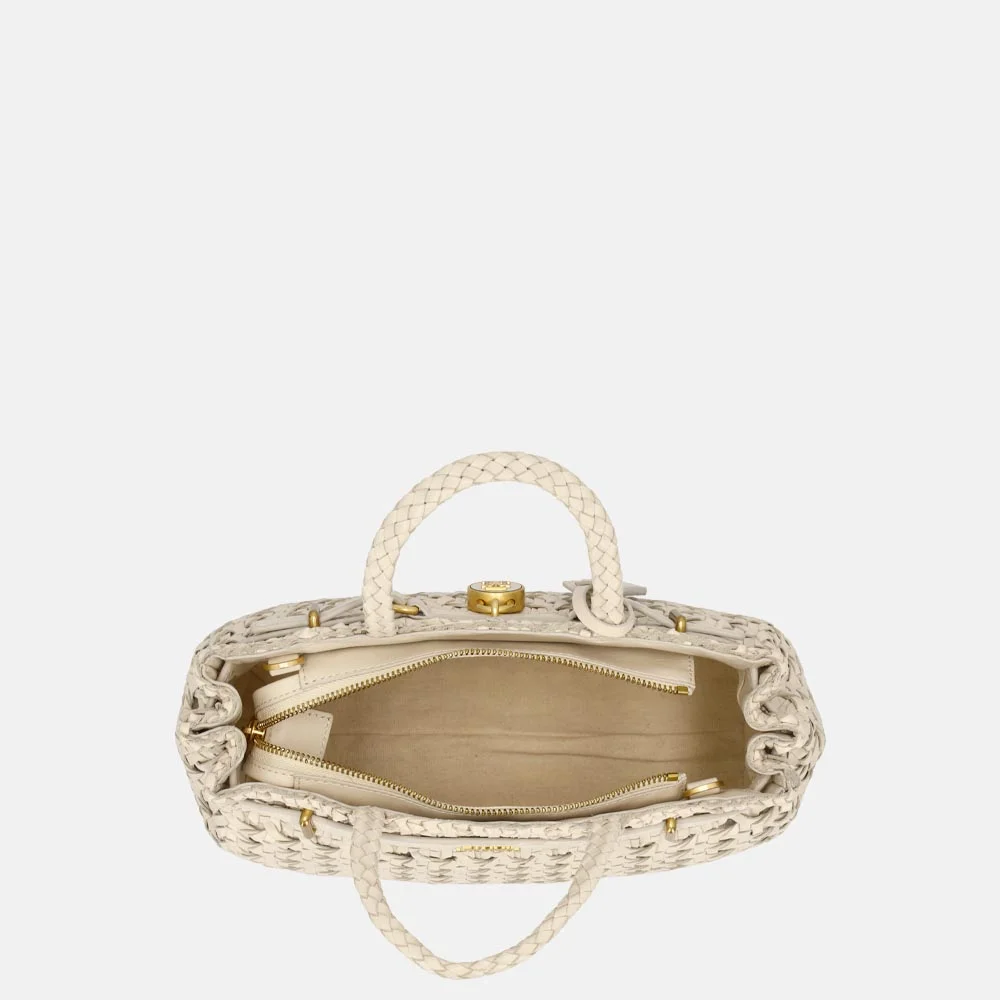 Tommy Hilfiger American Icon handtas gevlochten soft cream bij Duifhuizen