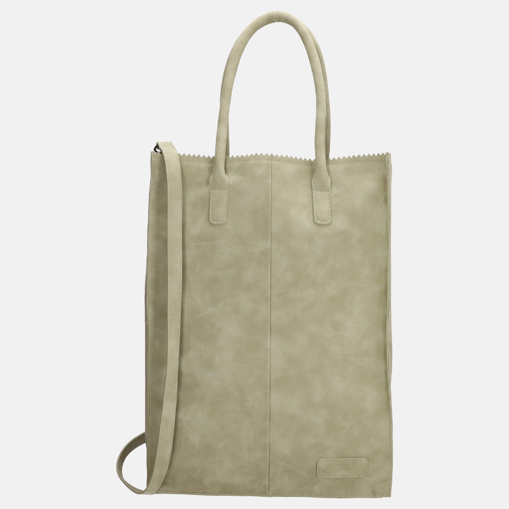 Zebra Trends Rosa shopper 15.6 inch XL natuurgroen